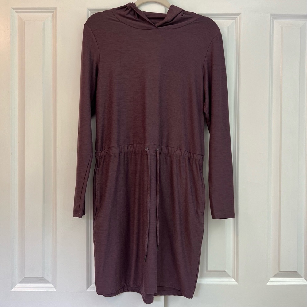 Kyodan Outdoor Hooded Purple Long Sleeve Casual Drawstring Dress Size P/S